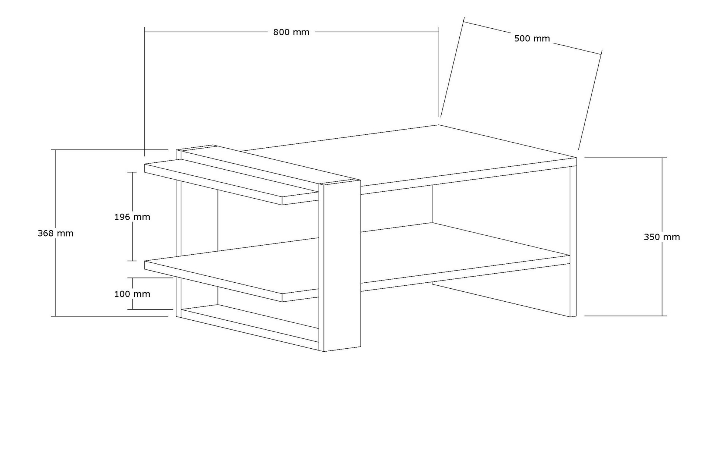 Masuta de cafea Adela, alb + antracit  2